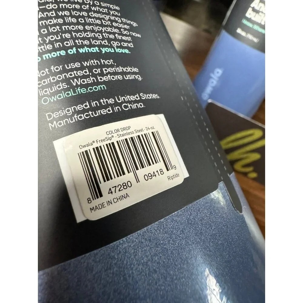 Owala Limited Edition Color Drop Riptide 24oz Freesip Water Bottle - Picture 5 of 8